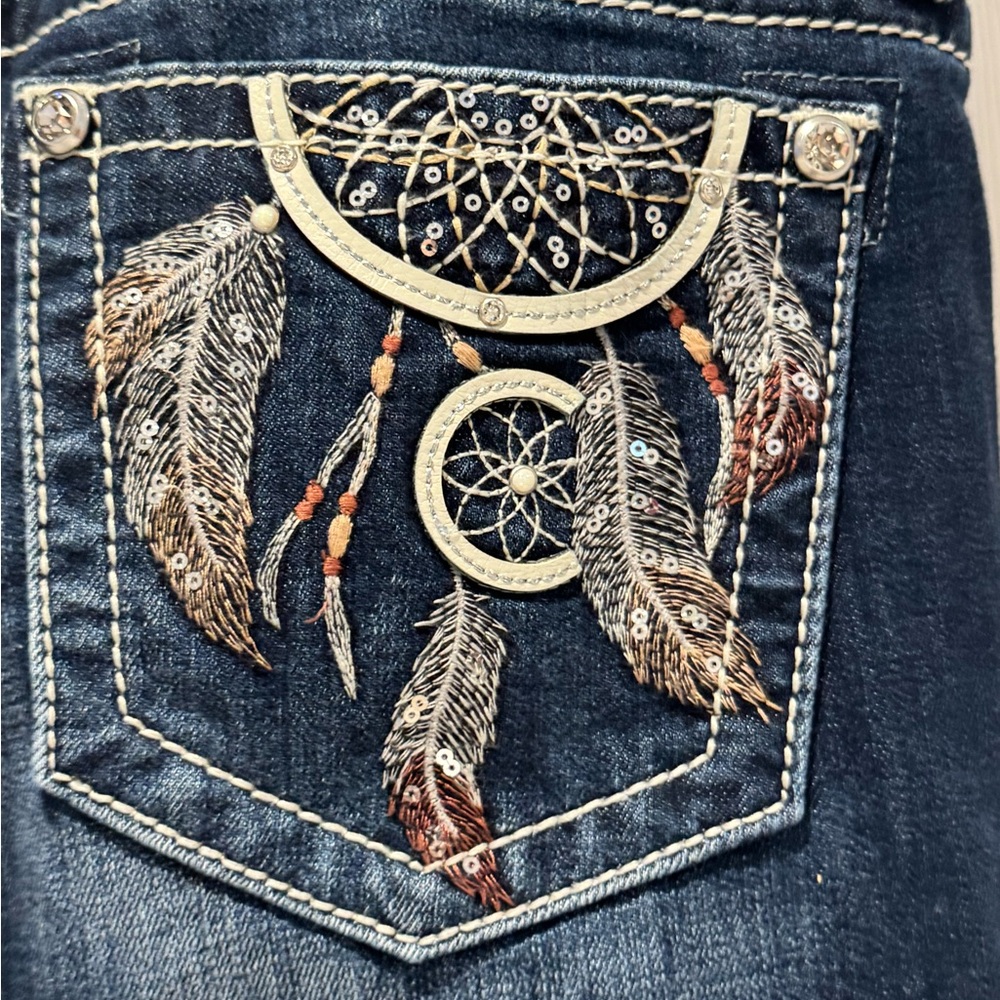 NWT Miss Me Mid-Rise Boot Jeans in Dark Blue - 32x32 - Picture 4 of 10